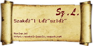 Szakál László névjegykártya