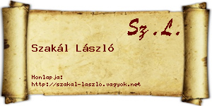 Szakál László névjegykártya